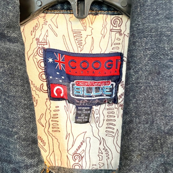 Vintage COOGI Blue Australia Denim Jacket Men’s Size XL Retro Button Up - Picture 3 of 13